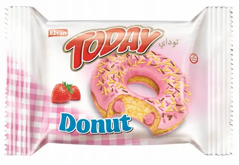 Elvan donut o smaku truskawkowym today 50g x24