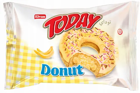 Elvan donut o smaku bananowym 50g x24