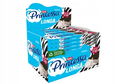 Princessa long wafel "zebra" 40g x30