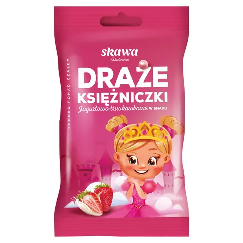 Skawa draże jogurtowo-truskawkowe księżniczki 70g