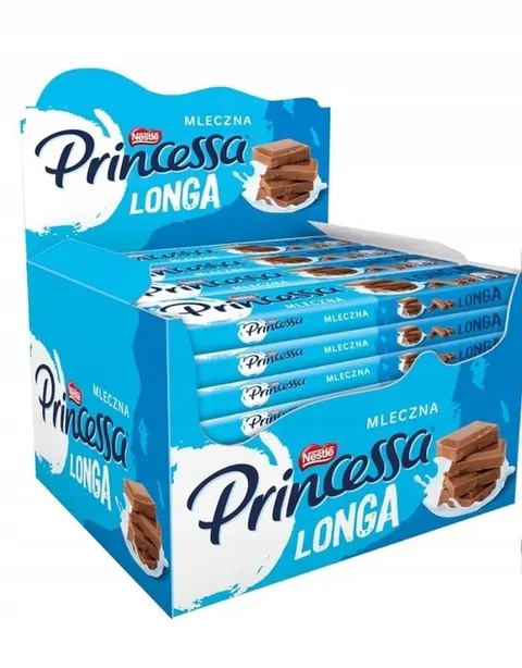 Princessa long wafel o smaku mlecznym 40g x30