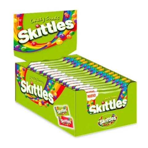 Skittles cukierki crazy sours 38g x14