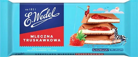 Wedel czekolada truskawka 100g