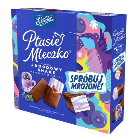 Wedel ptasie mleczko jagodowy shake 340g