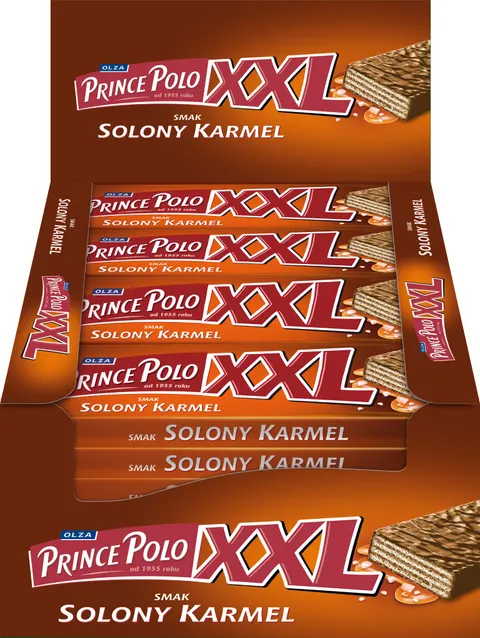 Princepolo wafel o smaku słony karmel 50g x28