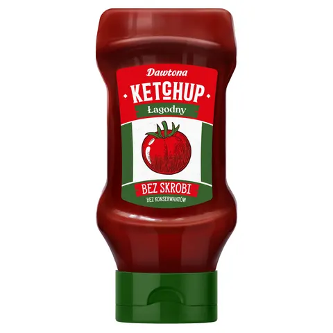 Dawtona ketchup łagodny (czysty skład) 450g