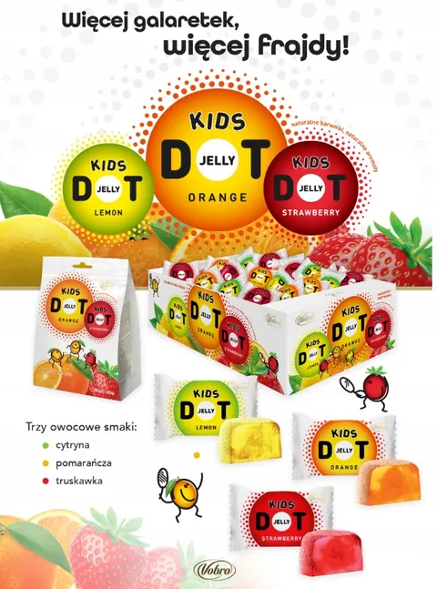 Vobro jelly dot kids galaretki 3-smaki 1kg