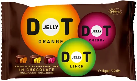 Vobro jelly dot galaretki owocowe w czekol 1kg