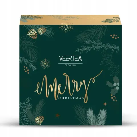 Veertea zestaw herbat 8 smaków 200 kopert świąteczny zielony