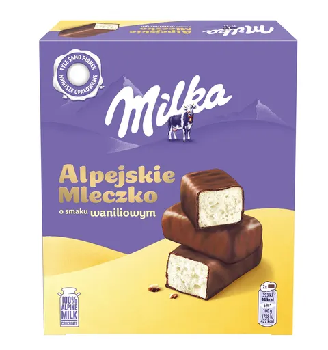 Milka mleczko alpejskie waniliowe 330g