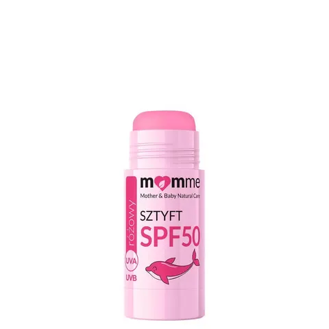 Różowy sztyft przeciwsłoneczny SPF 50, 10g / MomMe