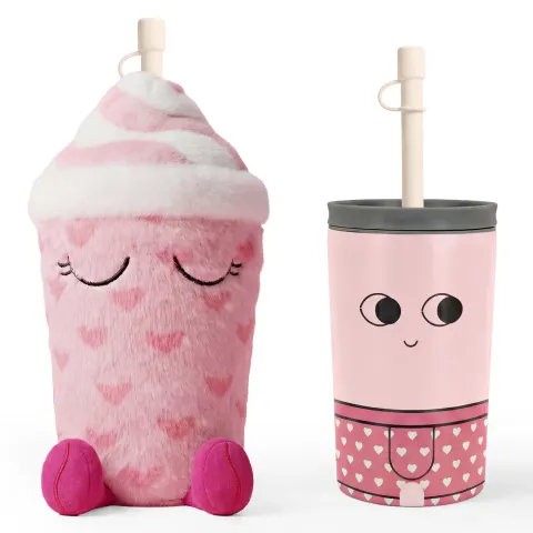 Butelka termiczna w pluszowym etui Fuzzie Asobu – Lulu 360 ml