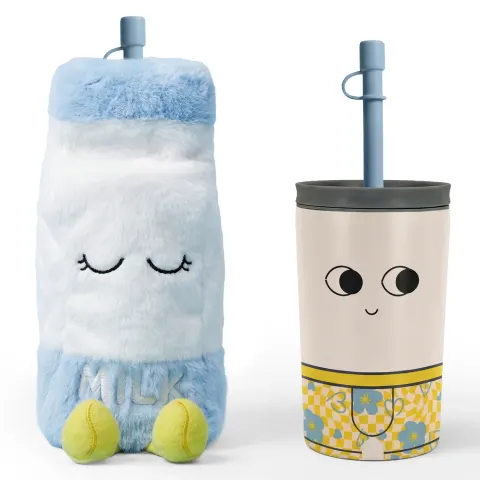 Butelka termiczna w pluszowym etui Fuzzie Asobu – Millie 360 ml