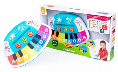 Dumel Discovery interaktywne pianinko dziecięce pianino keyboard 18M+