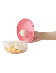 MONCHI FINGER SNACK BOWL innowacyjny pojemnik na przekąski, Peony Pink