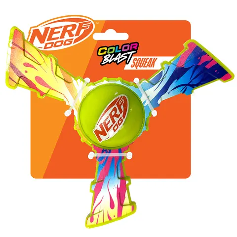 Zabawka dla psa Trójpłatowiec z kolorowym uchwytem 20 cm TPR Nerf Dog