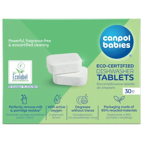 CANPOL BABIES EKOCERTYFIKOWANE TABLETKI DO ZMYWARKI 30 SZT 1/502