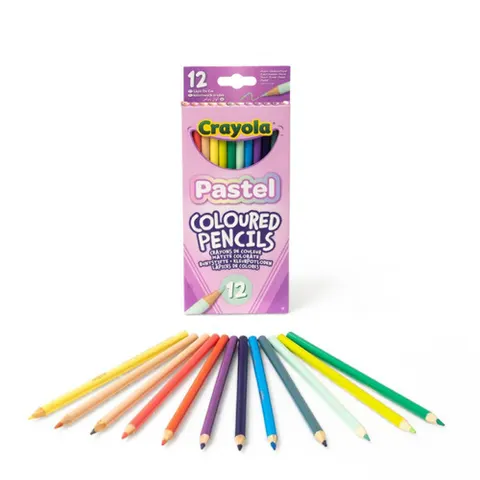 Crayola Kredki ołówkowe pastelowe 12szt