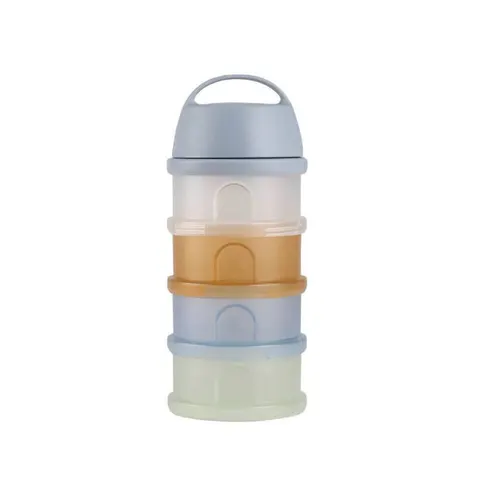 BEABA Pojemniki na mleko w proszku 4 komory Translucent pebble