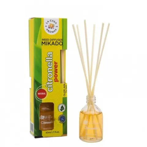 LA CASA DE LOS AROMAS CITRONELLA Patyczki zapachowe TRAWA CYTRYNOWA, 50 ml