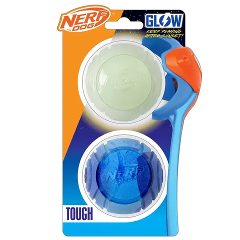 NERF DOG Zestaw prezentowy TPR Świecąca piłka Lightning + piłka Sonic