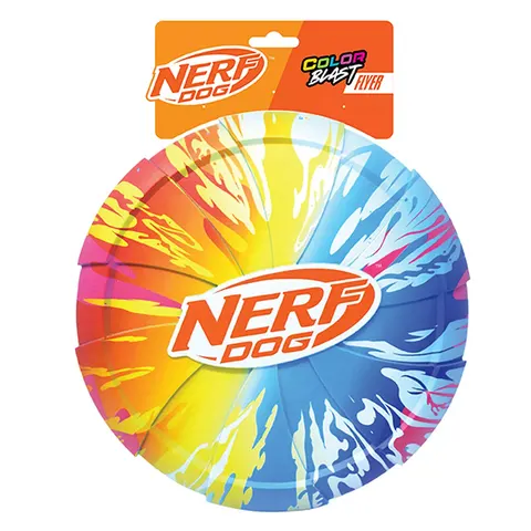 NERF DOG Dysk do rzucania aportowania dla psa z kolorowym uchwytem 24 cm