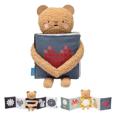 Dwustronna książeczka sensoryczna Przytulny Miś, Taf Toys