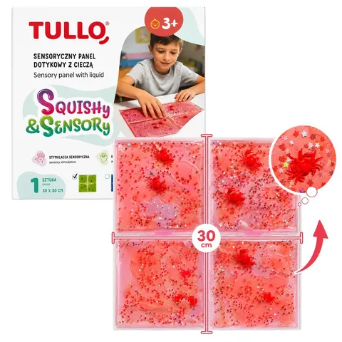 Tullo Zabawka Sensoryczna Panel sensoryczny z cieczą czerwony