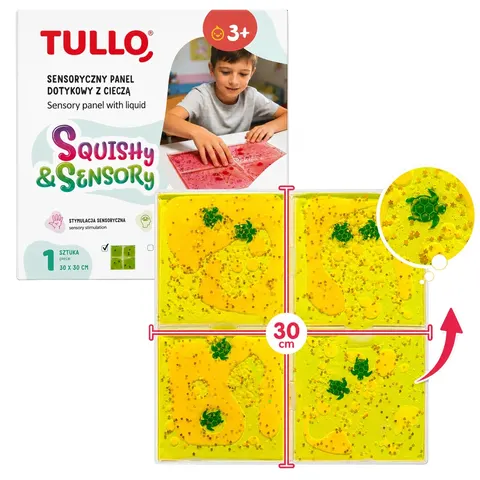 Tullo Zabawka Sensoryczna Panel sensoryczny z cieczą żółty
