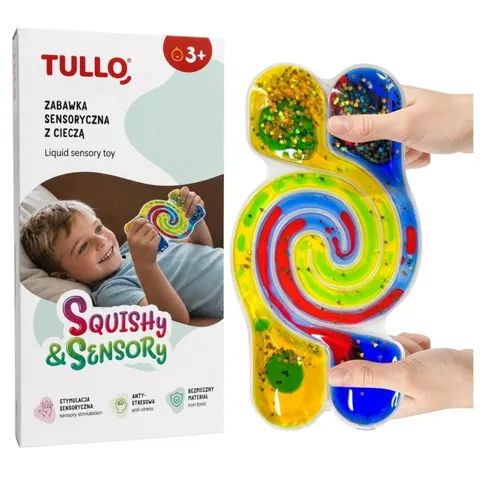 Gniotek sensoryczny squishy tunel z cieczą, Tullo