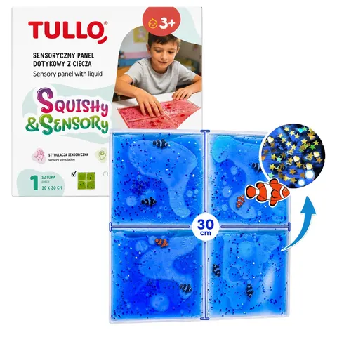 Tullo Zabawka Sensoryczna Panel sensoryczny z cieczą niebieski