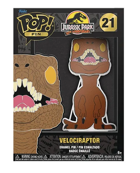 Velociraptor 21 Jurassic Park 30th Funko POP! PIN