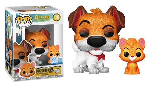 Dodger with Oliver 1705 Diamond OLIVER & COMPANY Funko POP!