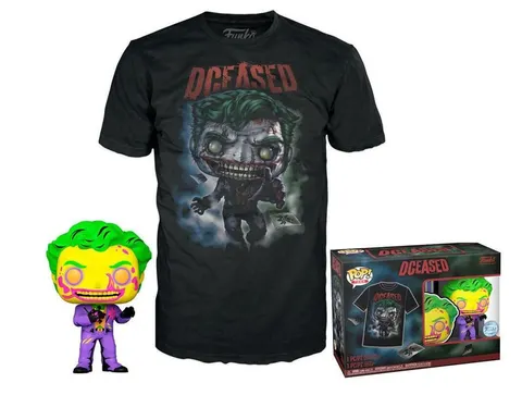 Funko POP & Tee DC : The Joker 480 (blacklight) + Koszulka S