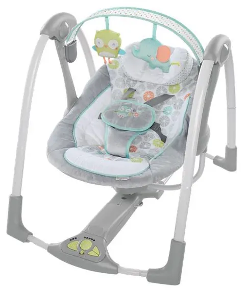 INGENUITY Huśtawka z melodiami Swing 'n Go Hugs & Hoots, 0m+ do 9kg