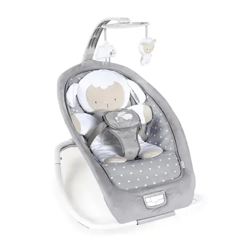 INGENUITY Leżaczek bujaczek z wibracją i melodiami Cuddle Lamb, 0m+ do 18kg