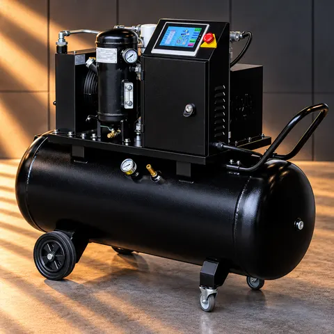 Kompresor śrubowy z falownikiem 200 l – 5,5 kW, 400 V, 10 bar