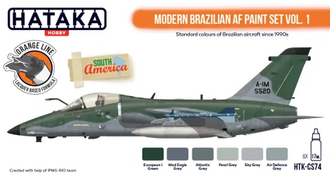 Zestaw farb Modern Brazilian AF paint set vol. 1 6x17ml Hataka CS74