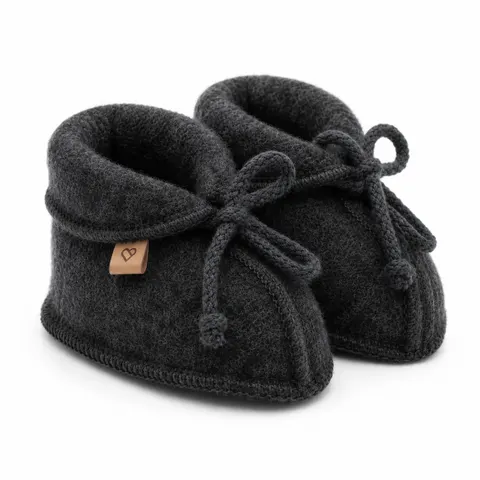 Zaffiro Buciki dziecięce wełniane Sierra M 6-12M Anthracite