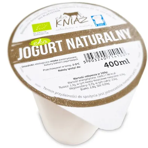 JOGURT NATURALNY BIO 400 ml EKO KNIAŹ