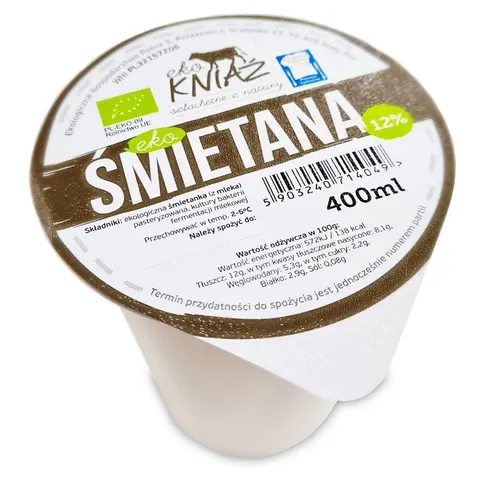 ŚMIETANA 12% BIO 400 ml EKO KNIAŹ