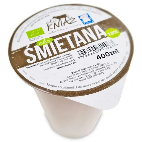 ŚMIETANA 18% BIO 400 ml EKO KNIAŹ