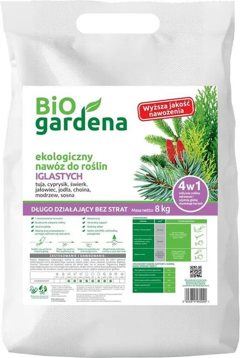 Naturalny nawóz do roślin iglastych EKO 8kg Biogardena