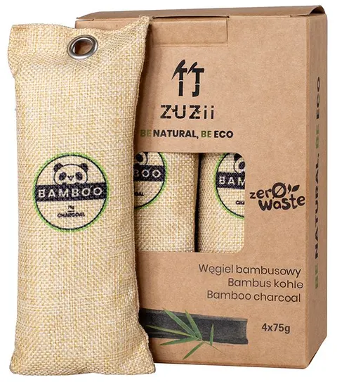 WĘGIEL BAMBUSOWY 4 x 75 g - ZUZII