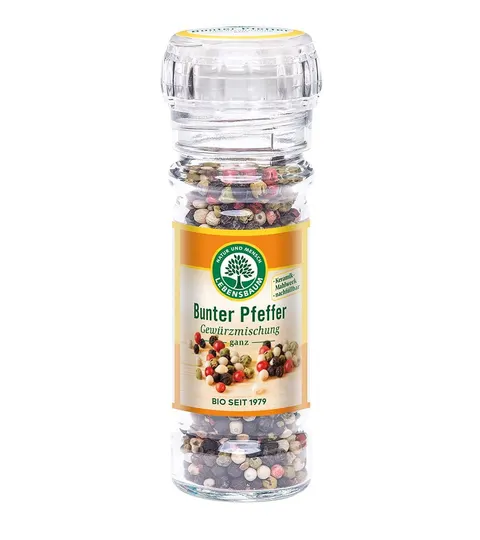 PIEPRZ KOLOROWY ZIARNO W MŁYNKU BIO 45 g - LEBENSBAUM