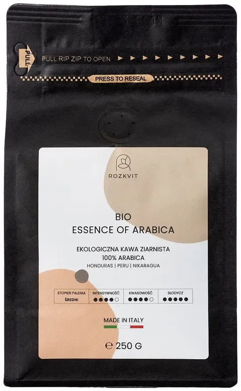 KAWA ZIARNISTA ARABICA 100 % BIO 250 g - ROZKVIT
