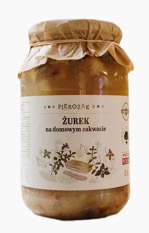 ŻUREK NA DOMOWYM ZAKWASIE PIEROŻAK 0,9L
