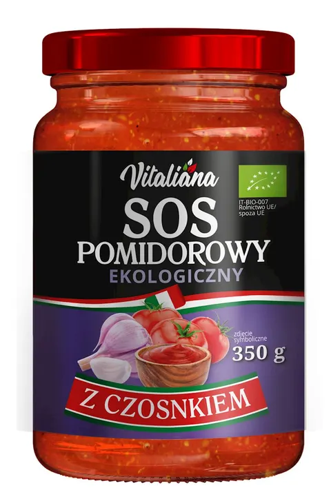 SOS POMIDOROWY Z CZOSNKIEM BIO 350 g - VITALIANA