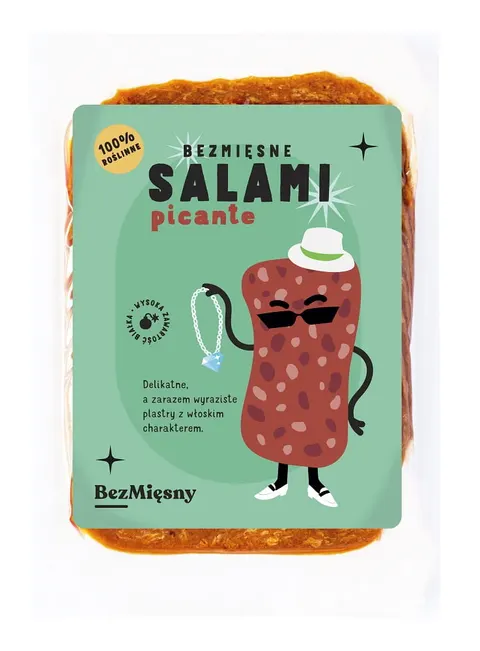 BEZMIĘSNE SALAMI PICANTE 100 g - BEZMIĘSNY