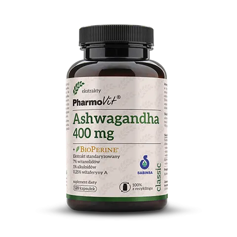 ASHWAGANDHA EKSTRAKT 120 KAPSUŁEK 60,36 g - PHARMOVIT (CLASSIC)